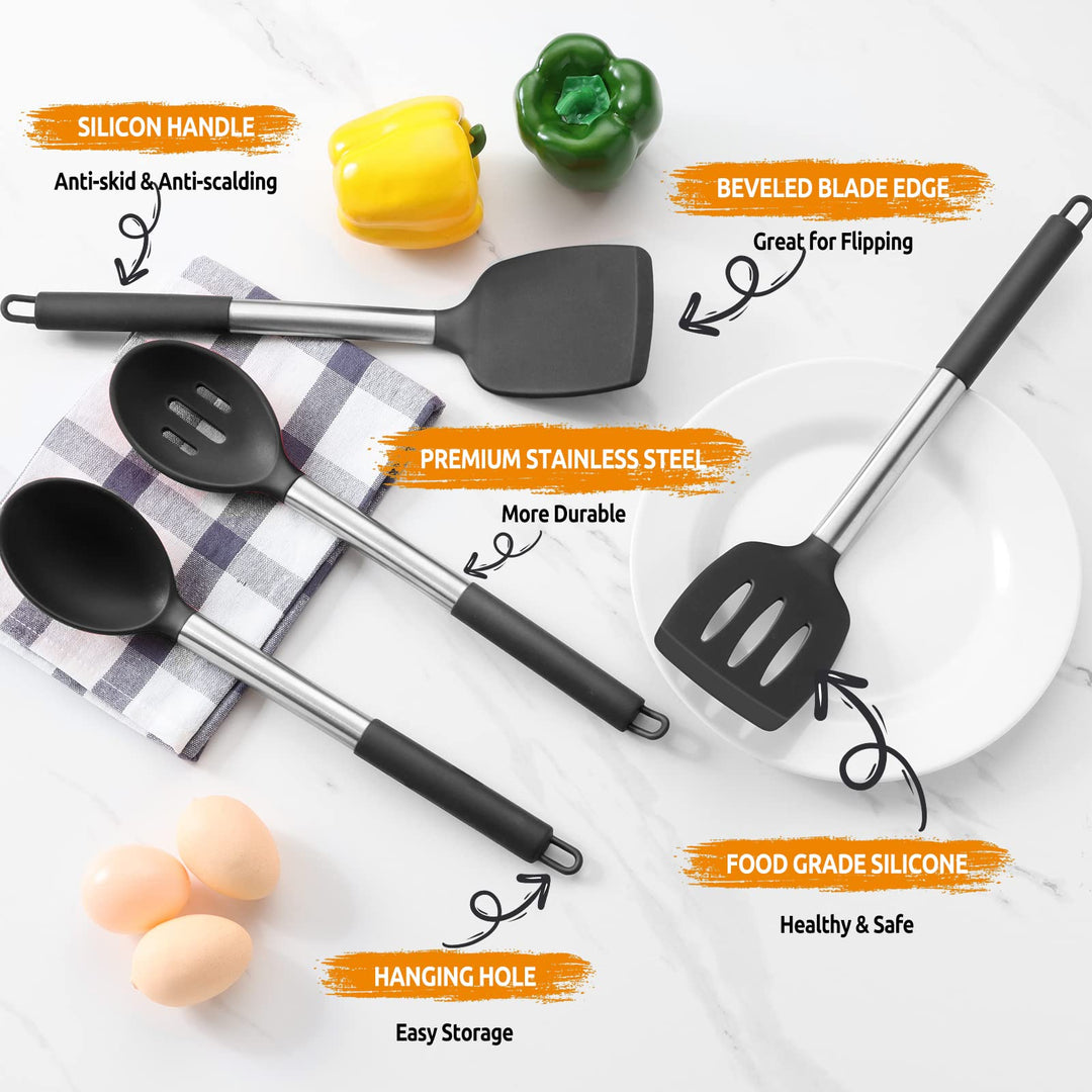 E-far Silicone Cooking Utensils Set, 4 Count
