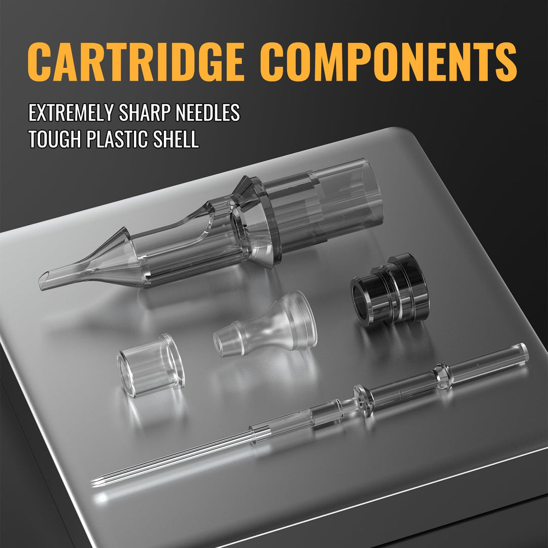 Wormhole Tattoo Cartridge Needles, Assorted, 50 Count