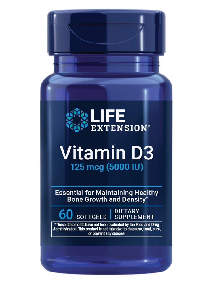 Life Extension Vitamin D3, 5000 IU, 60 Count