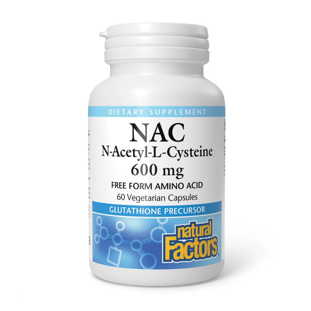 Natural Factors N-Acetyl-L-Cysteine, 600 mg, 60 Count