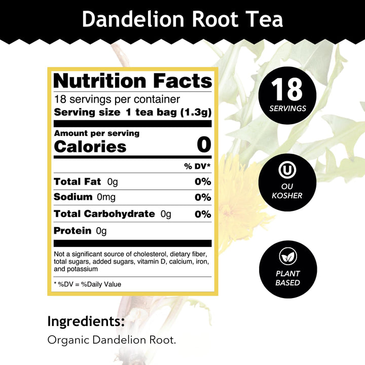 Buddha Teas Dandelion Root Tea, 18 Count