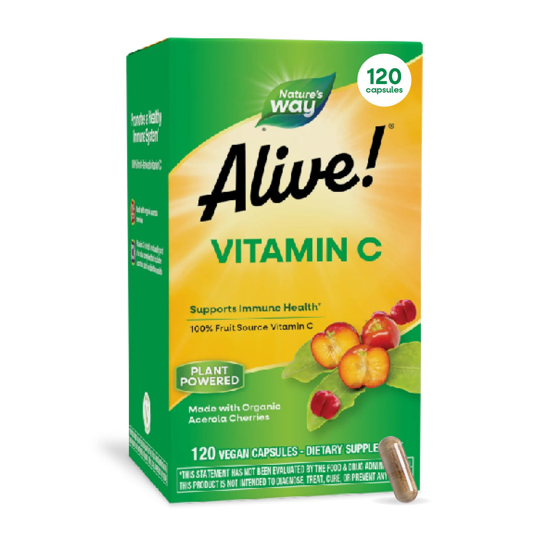 Nature's Way Alive Vitamin C Capsules, 120 Count