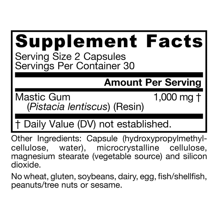 Jarrow Formulas Mastic Gum, 1000 mg, 60 Count