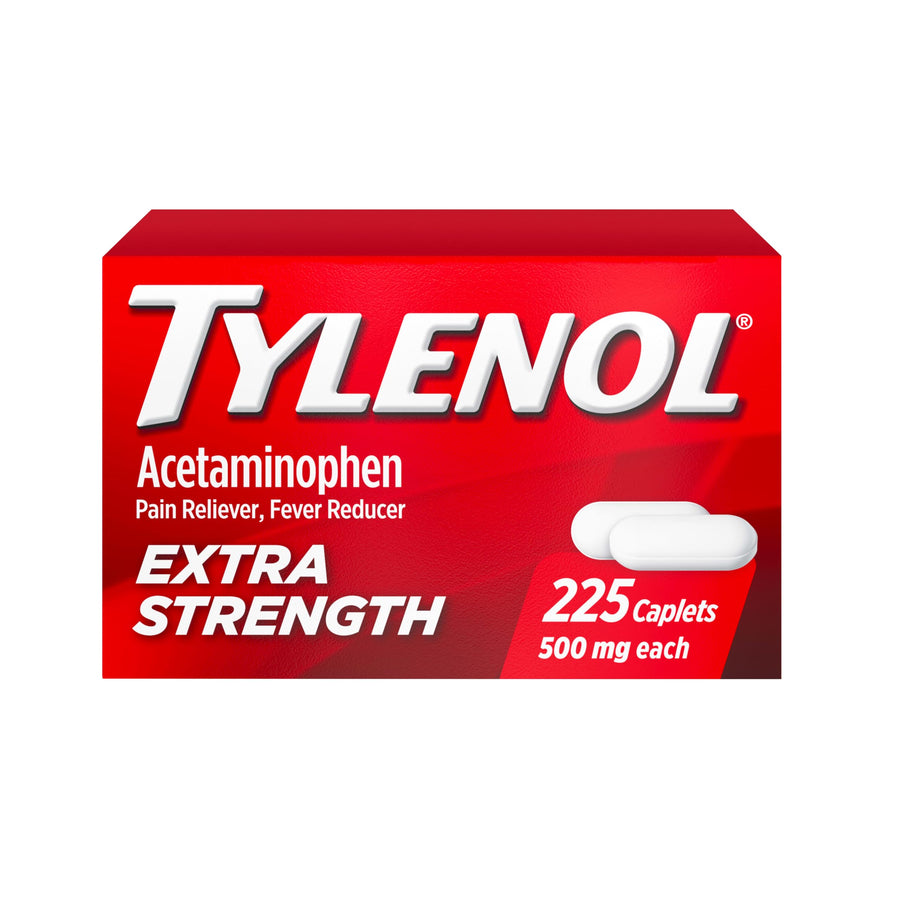 Tylenol Extra Strength Pain Reliever and Fever Reducer Caplets, 500 mg, 225 Count