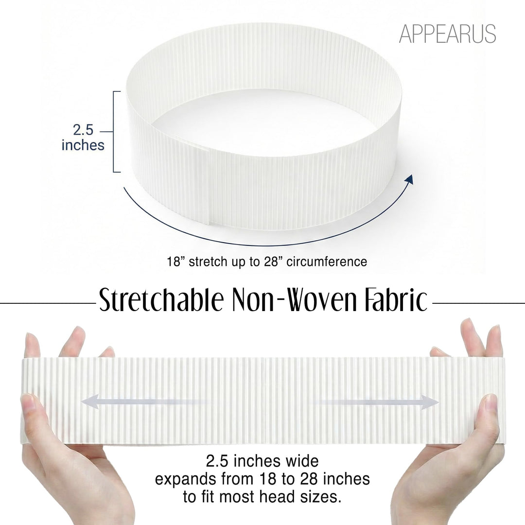 APPEARUS Disposable Spa Facial Headbands, 100 Count