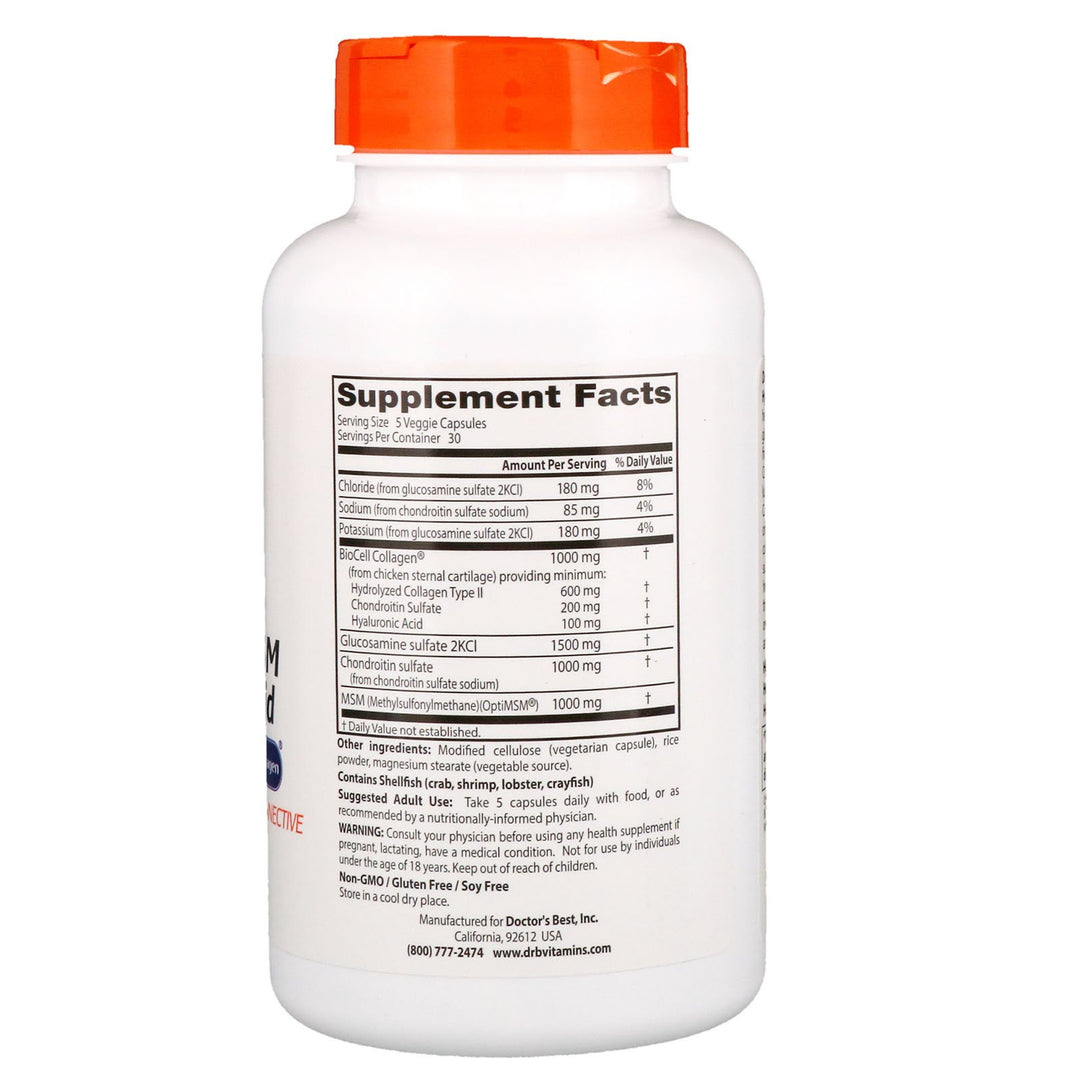 Doctor's BEST Glucosamine Chondroitin MSM with Hyaluronic Acid, 150 Count