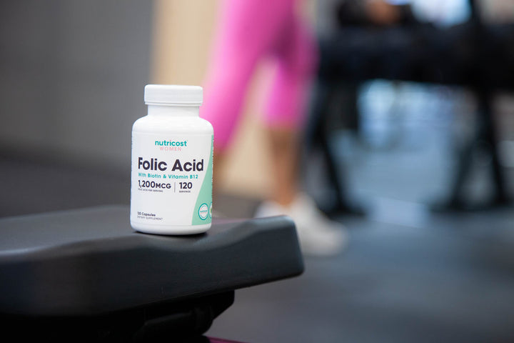 Nutricost Folic Acid Capsules, 1200 mcg, 120 Count