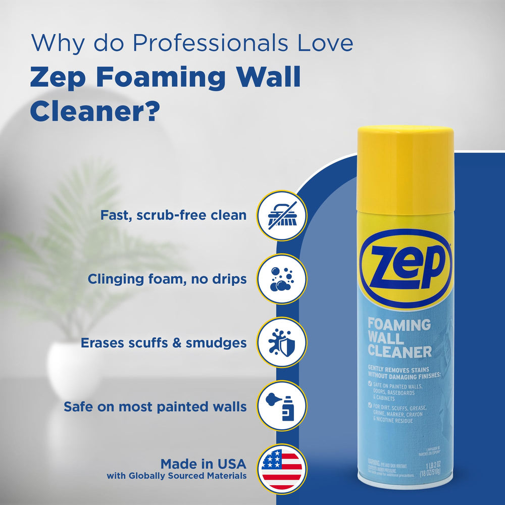 Zep Foaming Wall Cleaner, 18 oz