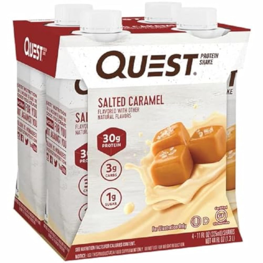 Quest Protein Shake, Salted Caramel, 4 Count