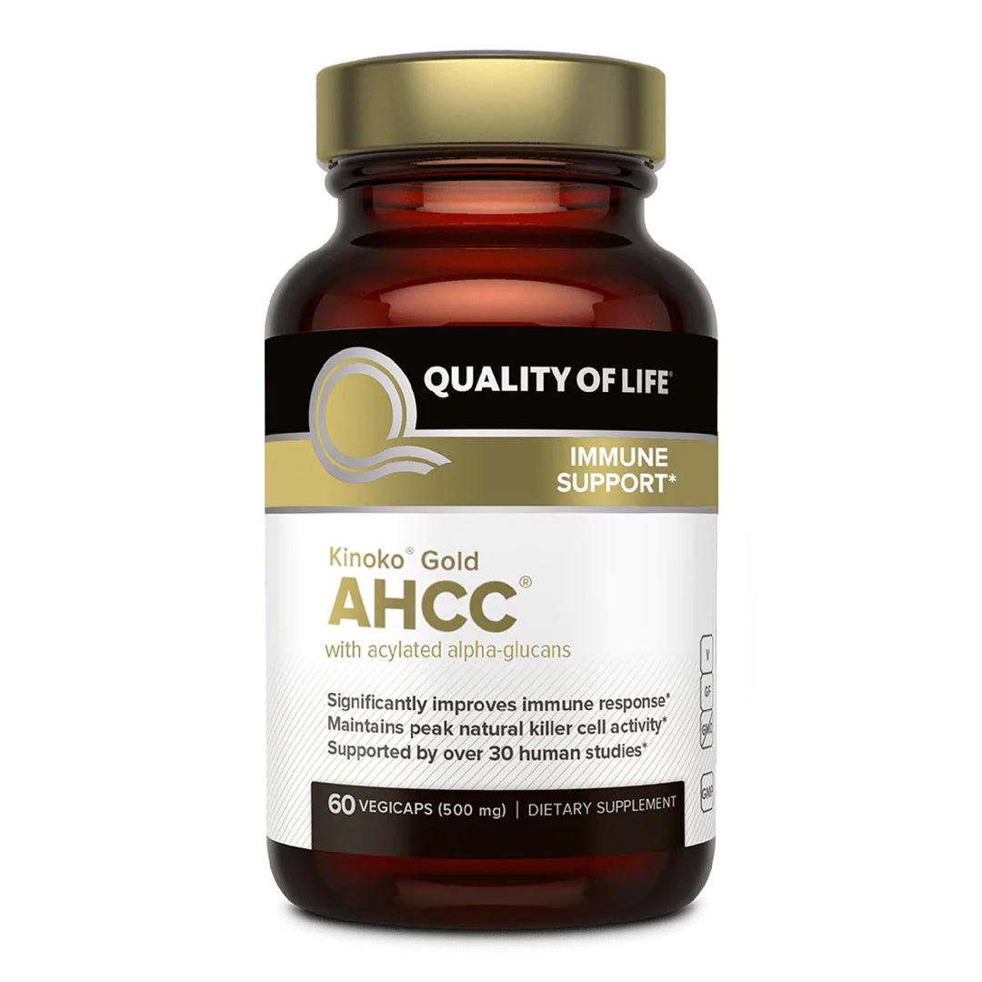 Quality of Life Labs Kinoko Gold AHCC, 500 mg, 60 Count