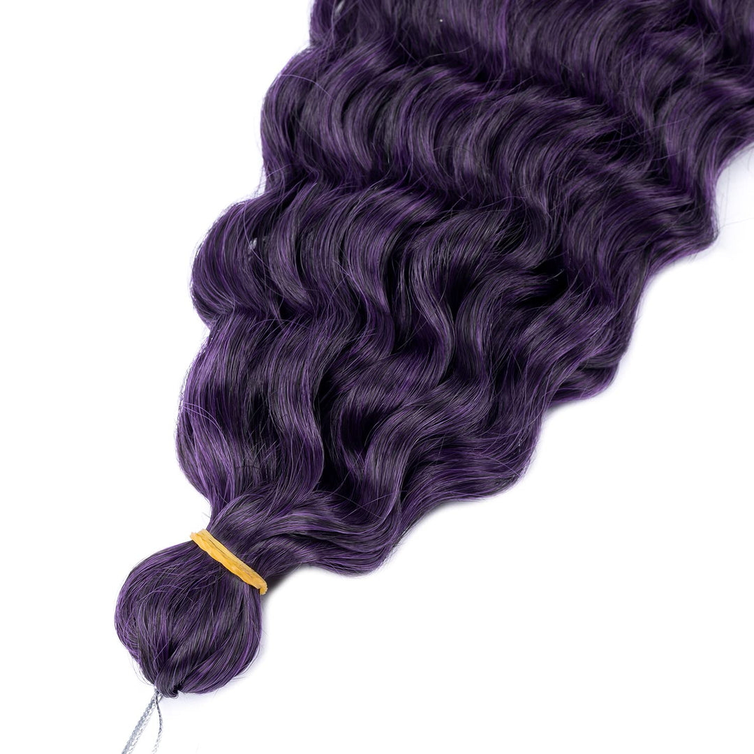 MAYSA Braiding Crochet Hair Extensions, Purple Ocean Wave, 30 in, 6 Count