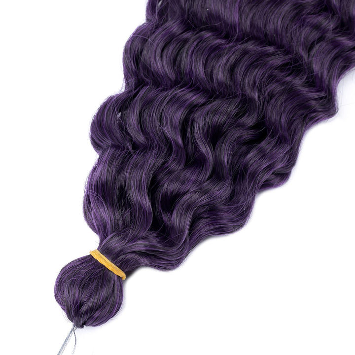 MAYSA Braiding Crochet Hair Extensions, Purple Ocean Wave, 30 in, 6 Count