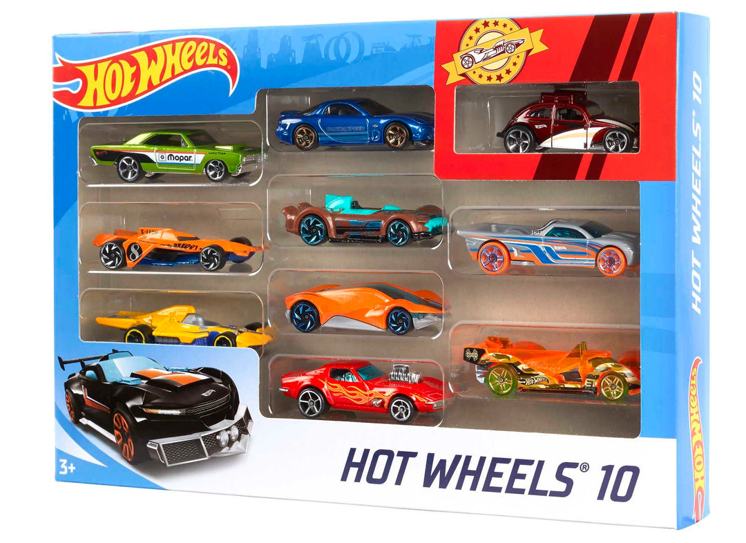 Hot Wheels Basic Cars, 10 Count, Pack of 10