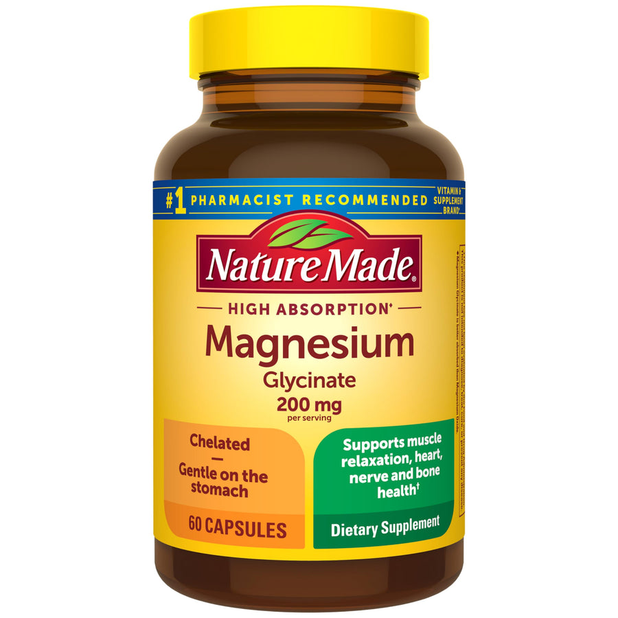 Nature Made Magnesium Glycinate Capsules, 200 mg, 60 Count