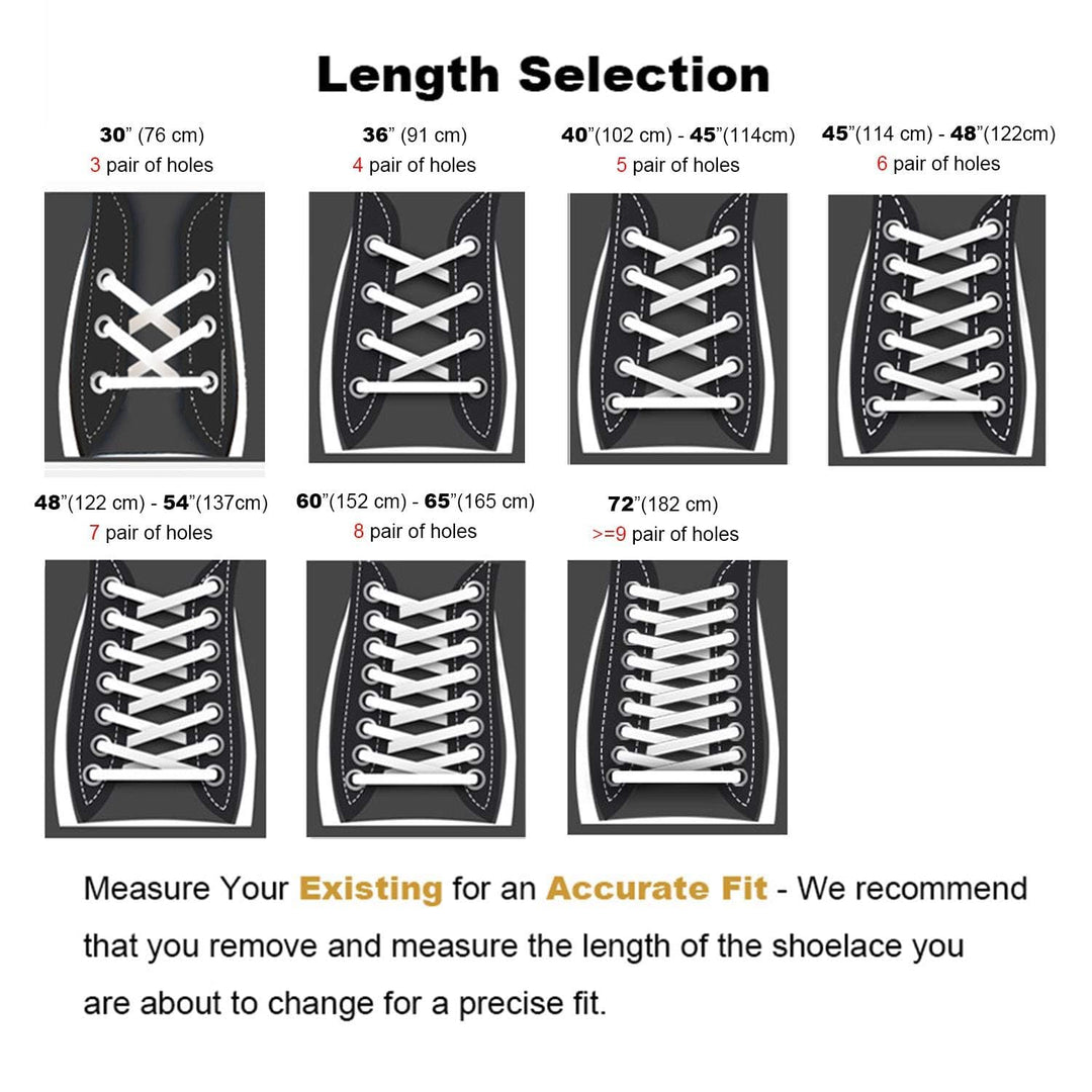 Stepace Flat Shoe Laces for Sneakers, White, 60 in