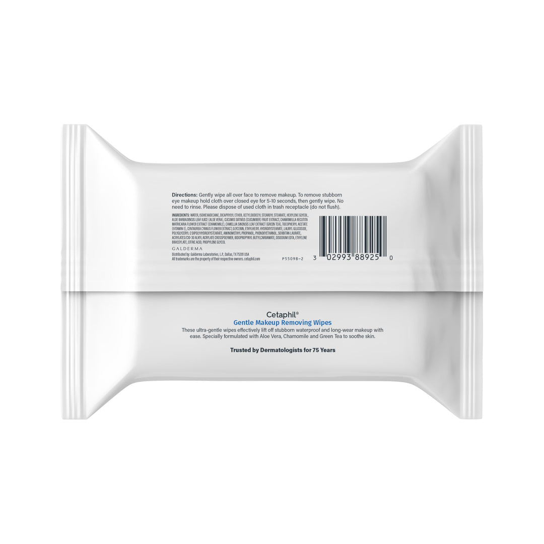 Cetaphil Gentle Makeup Removing Wipes, 25 Count
