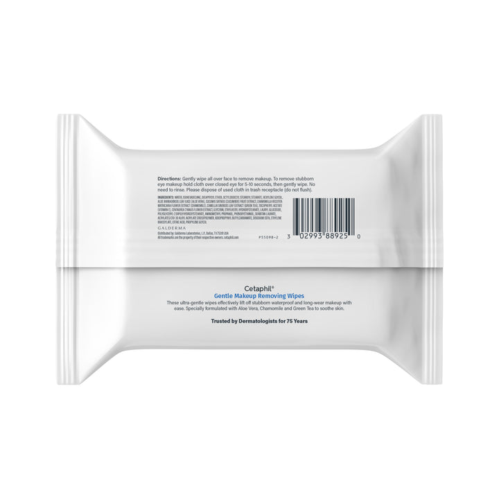 Cetaphil Gentle Makeup Removing Wipes, 25 Count