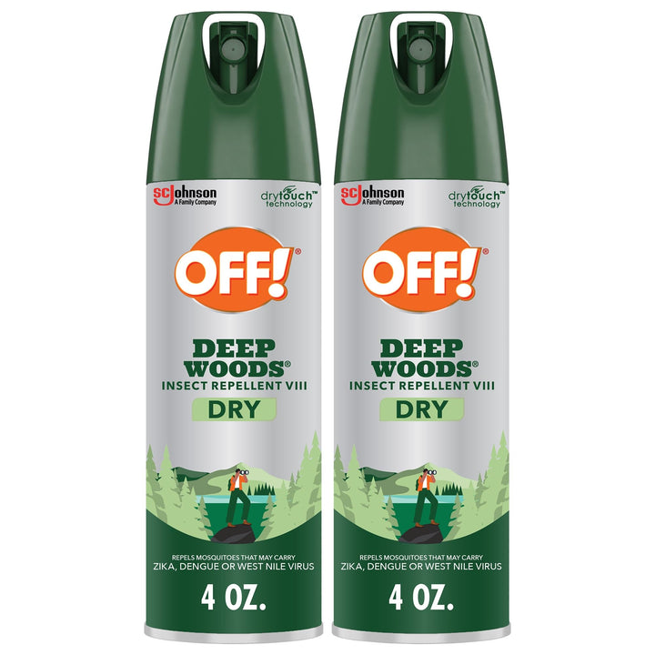 OFF! Deep Woods Dry Insect Repellent Spray, Pack of 2