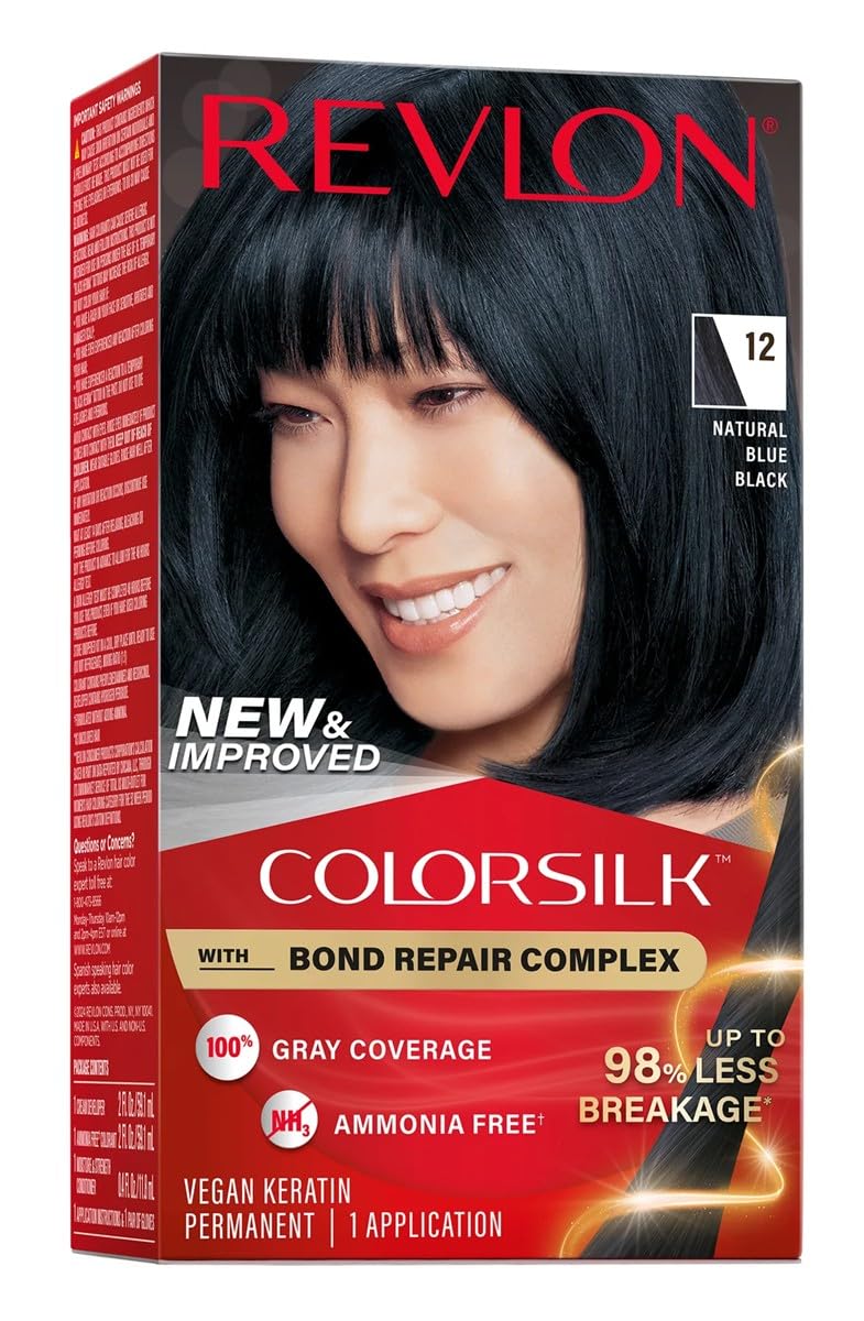 REVLON Colorsilk Beautiful Color, Natural Blue Black, 1 Count