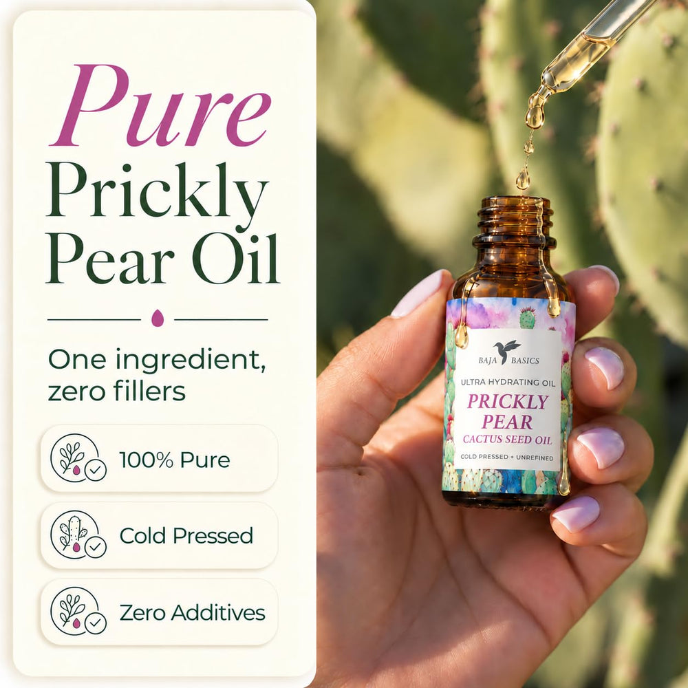 Baja Basics Prickly Pear Seed Oil, Organic Cold-Pressed, 1 fl oz