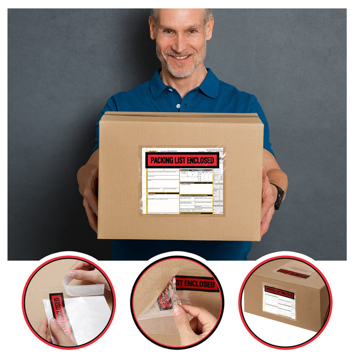 Teling Packing List Envelopes, Red, 1000 Count