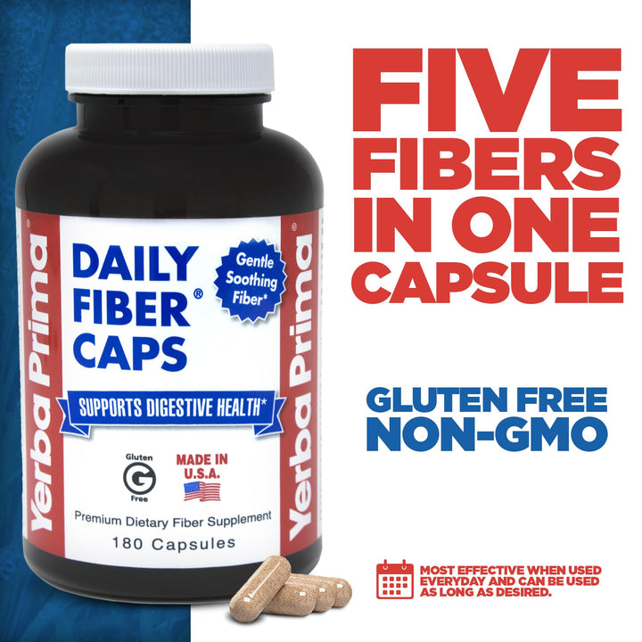Yerba Prima Daily Fiber Formula, 180 Count