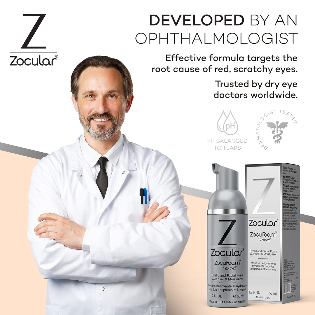 Zocular ZocuFoam Foaming Eyelid Cleansing Foam, 50 ml