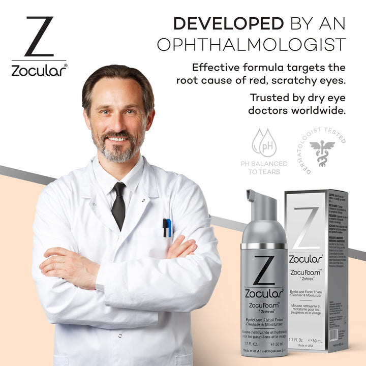 Zocular ZocuFoam Foaming Eyelid Cleansing Foam, 50 ml