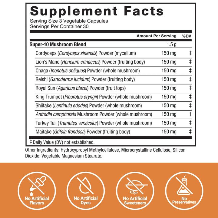 Force Factor Modern Mushrooms Capsules, 90 Count