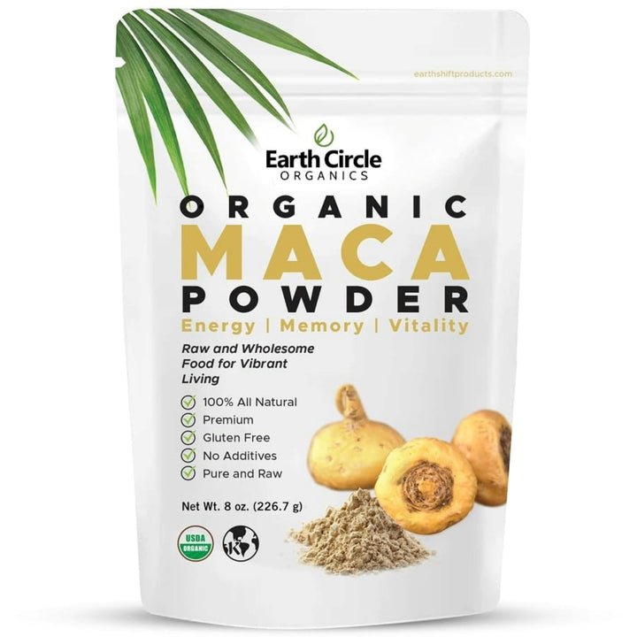 Earth Circle Organics Maca Powder, Yellow, 8 oz