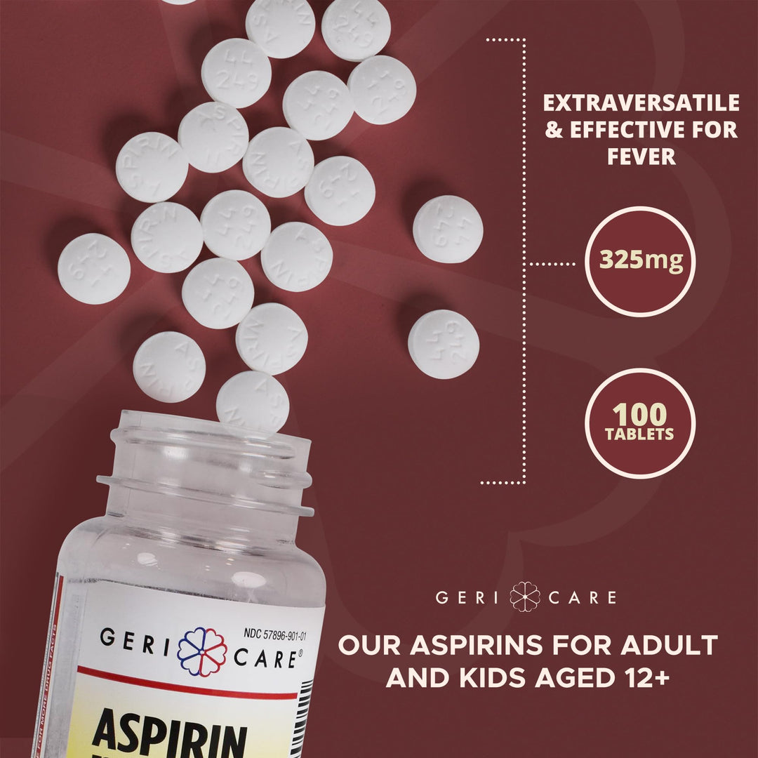 GeriCare Aspirin Tablets, 325 mg, 1000 Count