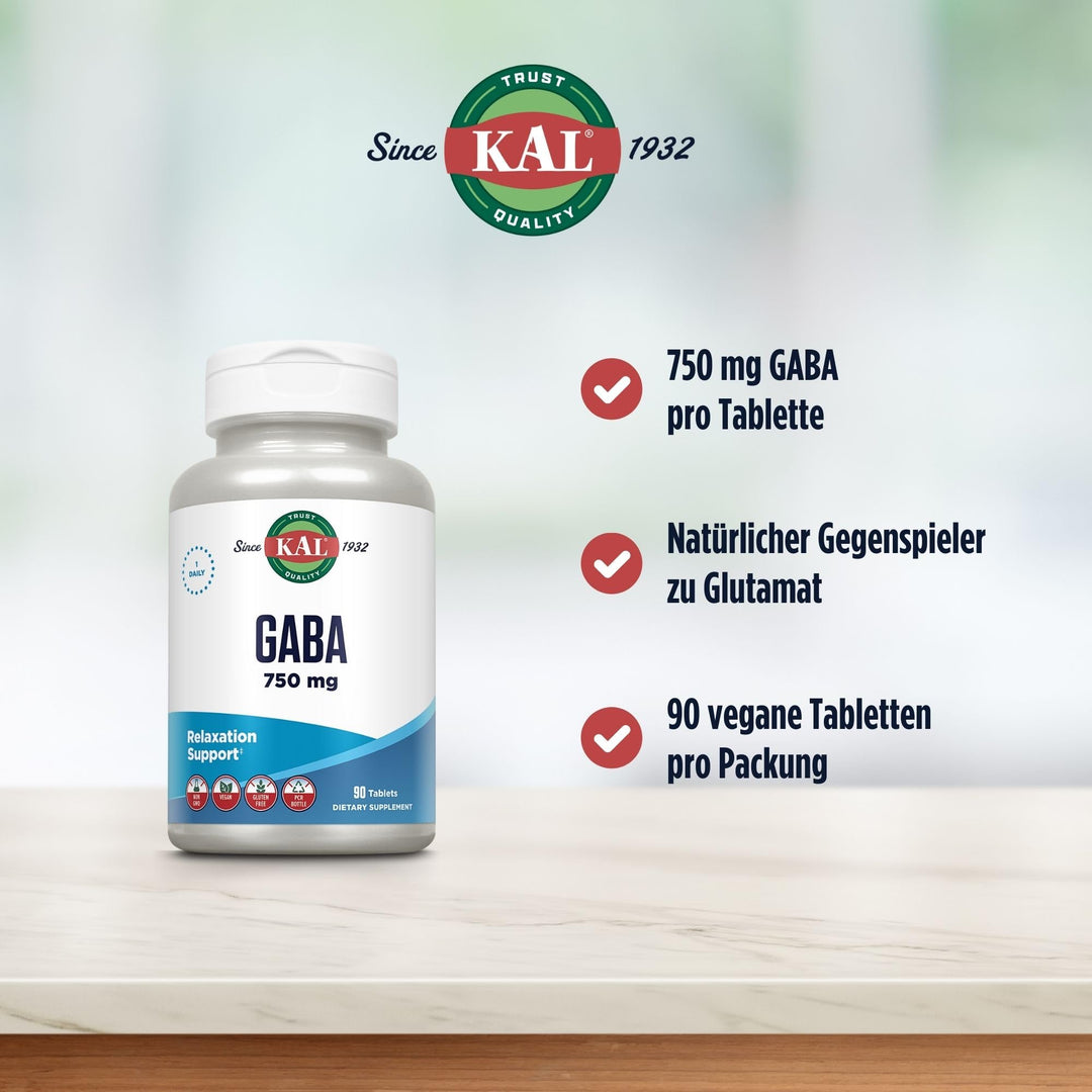 Kal Gaba Tablets, 750 mg, 90 Count
