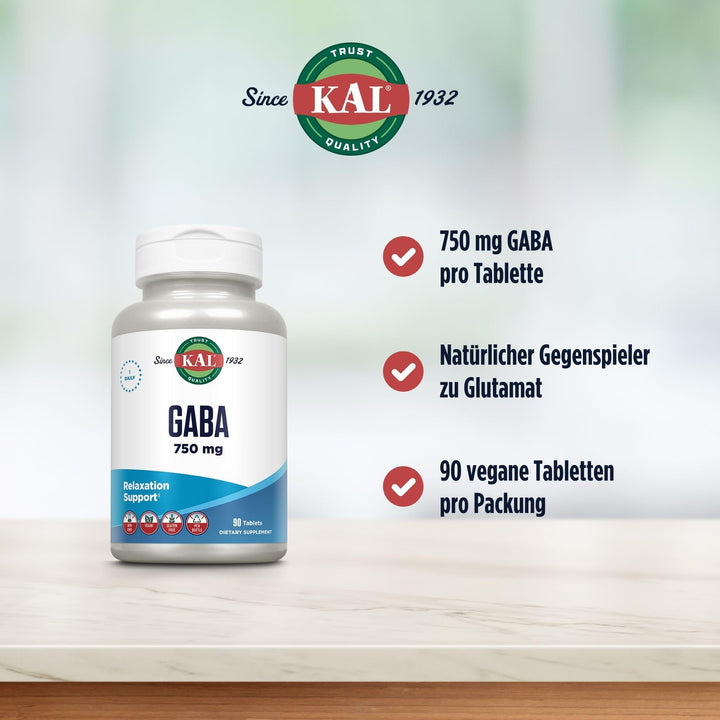 Kal Gaba Tablets, 750 mg, 90 Count