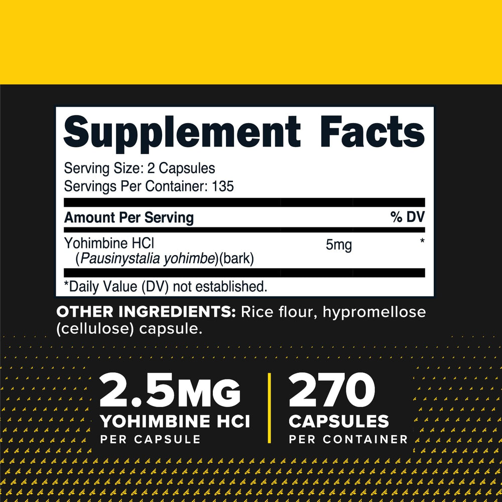 Primaforce Yohimbine HCl, 2.5 mg, 270 Count