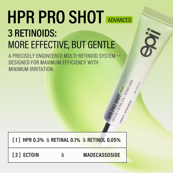 epii Pro Shot Triple Retinoid Firming Cream, 0.3% HPR, 0.1% Retinal, 0.05% Retinol, 20 ml