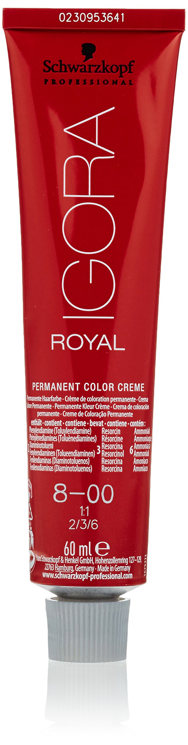 Schwarzkopf Igora Royal Permanent Hair Color, 8-00, 60 ml