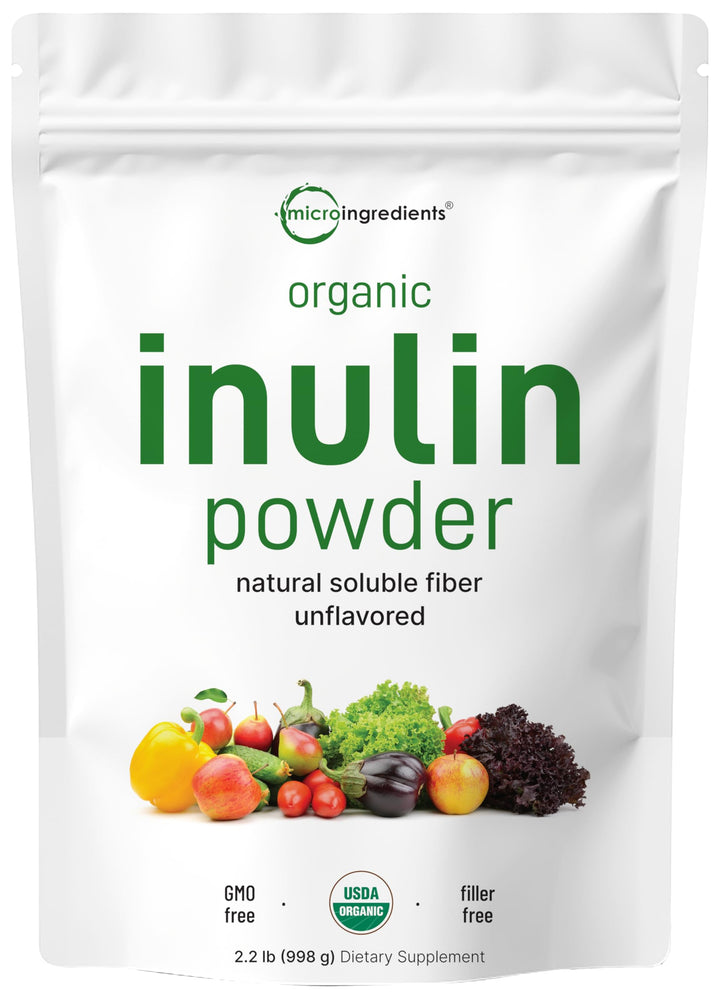 Micro Ingredients Organic Inulin FOS Fiber Powder, 2.2 lb