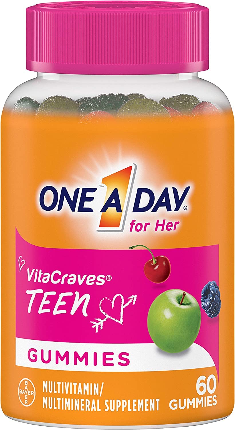 One A Day VitaCraves Teen Multi For Her Gummies, 60 Count