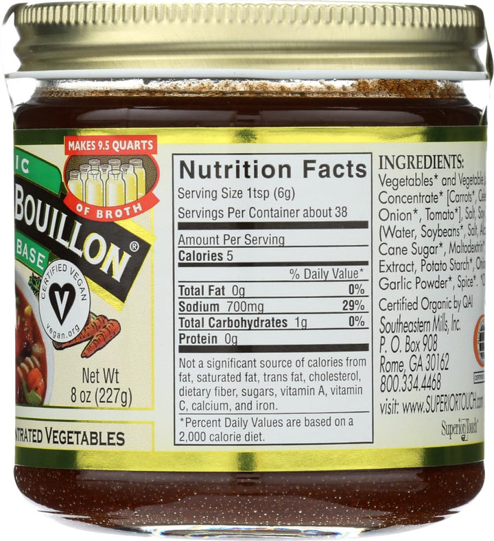 Better Than Bouillon Organic Vegetable Base, 8 oz, Pack of 3