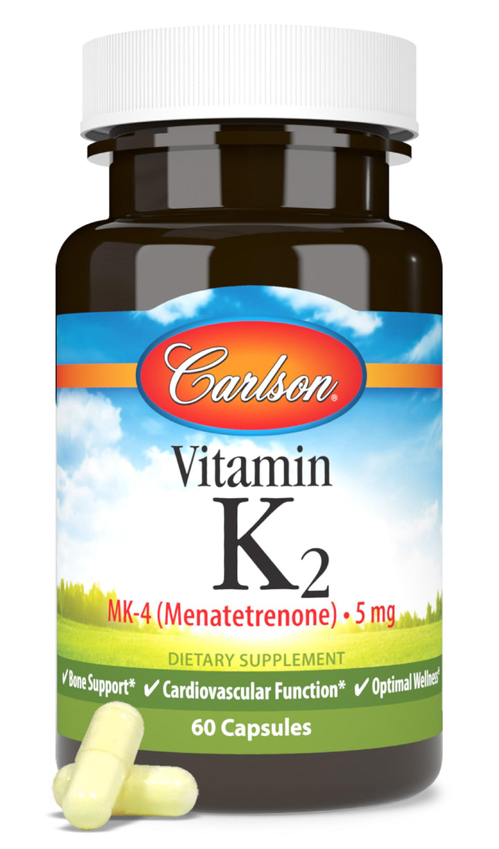 Carlson Vitamin K2 MK-4 Menatetrenone, Soy-Free, 60 Count