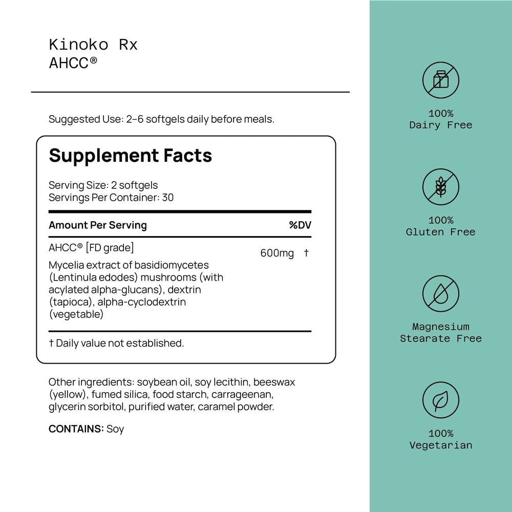 Quality of Life AHCC Kinoko Rx Mushroom Extract Supplement