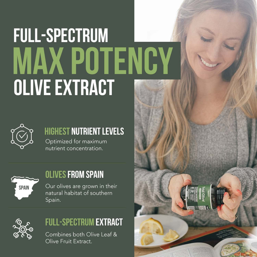 Total Olive Olive Leaf Extract 40% Oleuropein, 60 Count