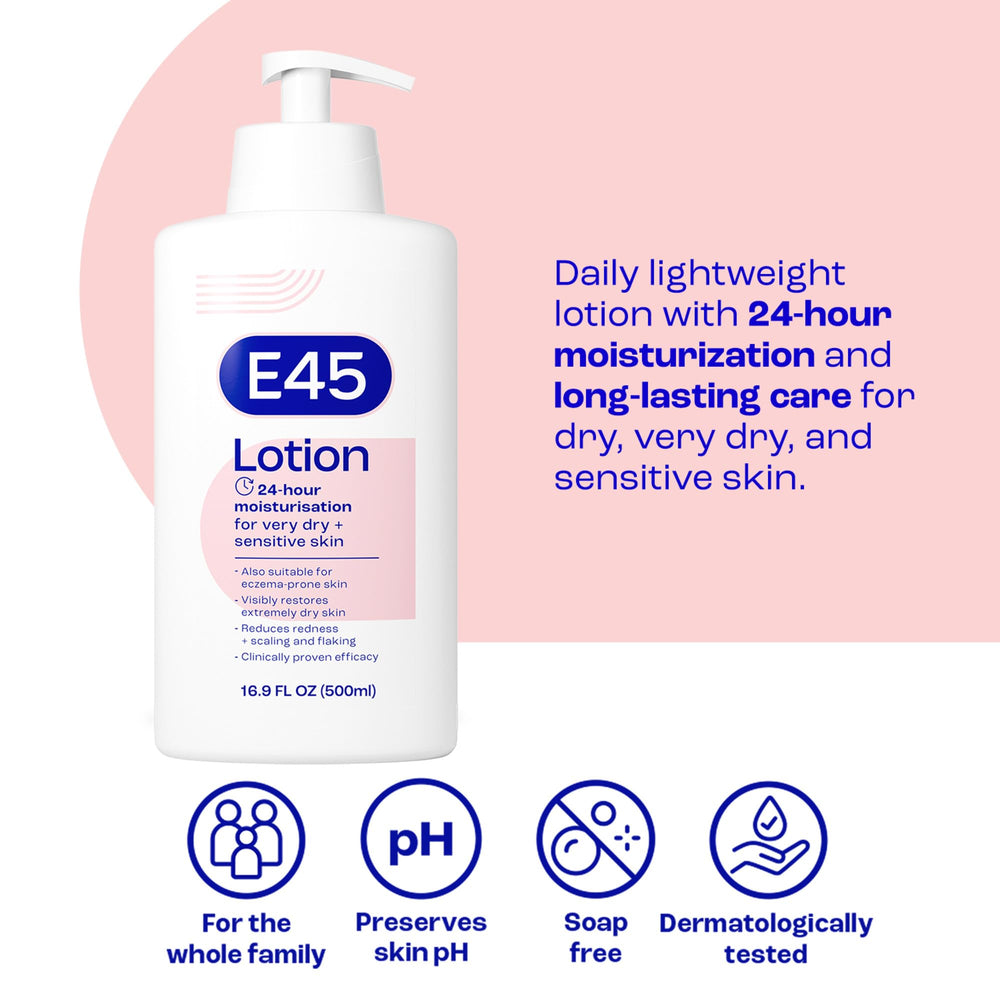 E45 Dermatological Moisturising Body Lotion, 500 ml