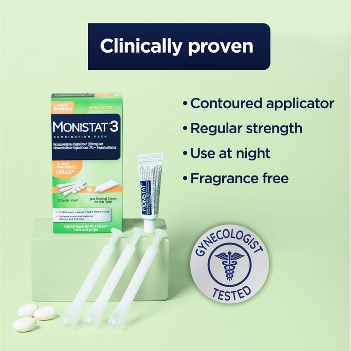 Monistat 3-Dose Yeast Infection Treatment, 3 Count