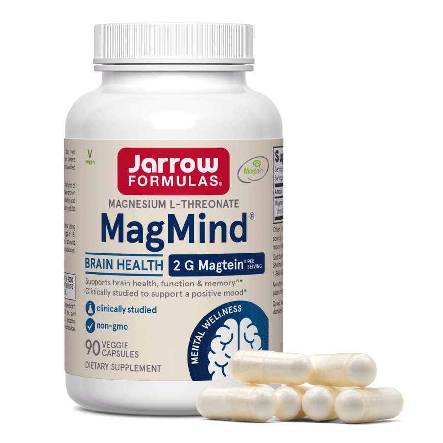 Jarrow Formulas MagMind Magnesium L-Threonate Capsules, 90 Count