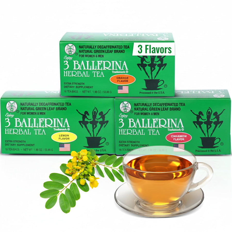 3 Ballerina Diet Tea Extra Strength, Orange Lemon Cinnamon, Pack of 3