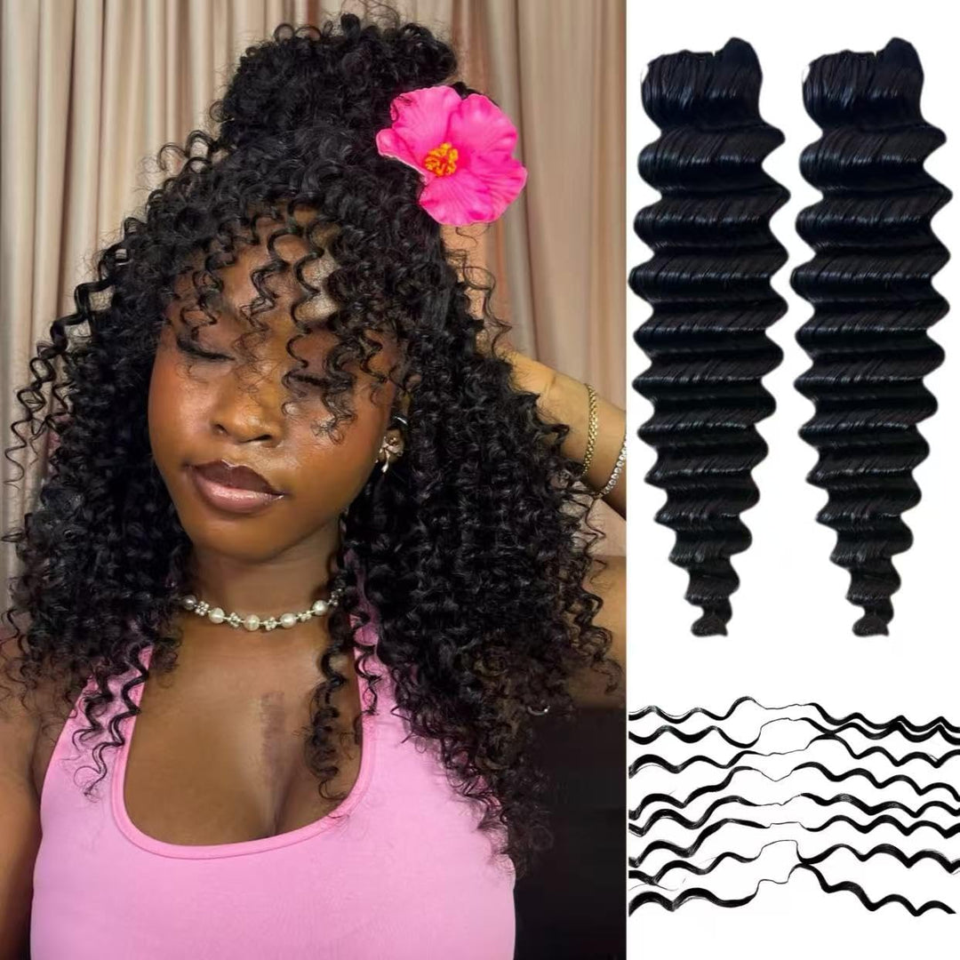 Limited Beauty Deep Wave Crochet Human Hair, 20 Inch, 120 g