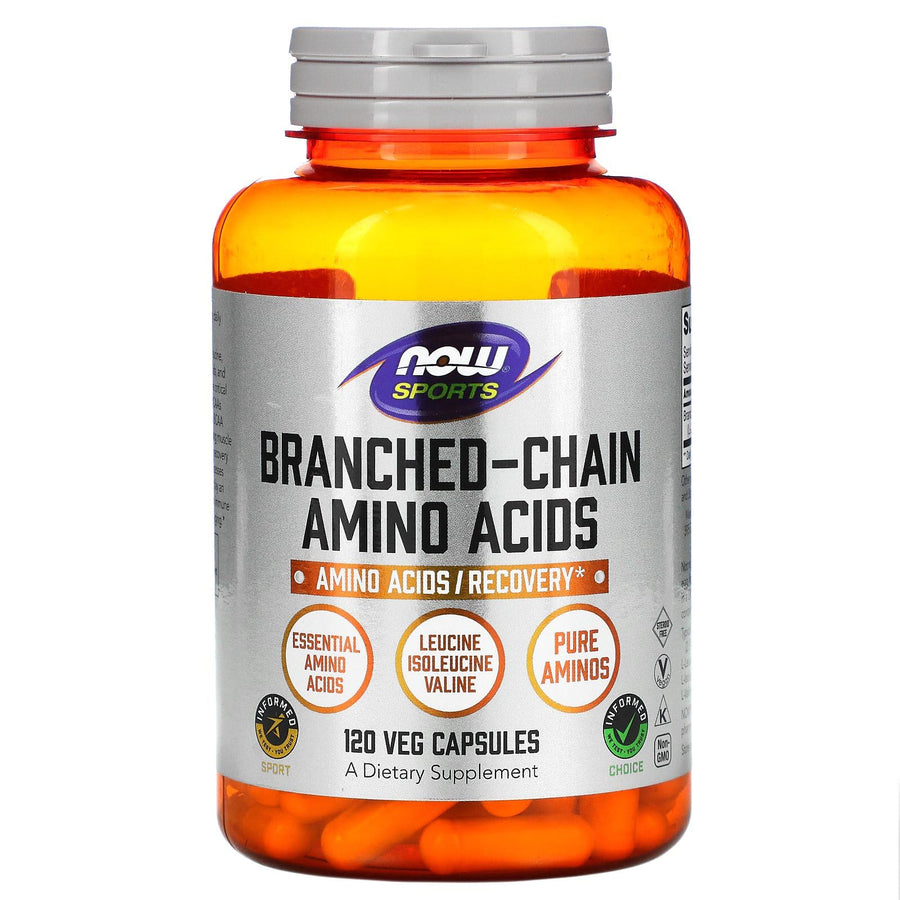 NOW Branched Chain Amino Acids Capsules, 120 Count