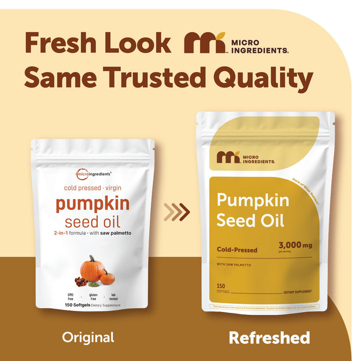 Micro Ingredients Pumpkin Seed Oil With Saw Palmetto, 3000 mg, 150 Count