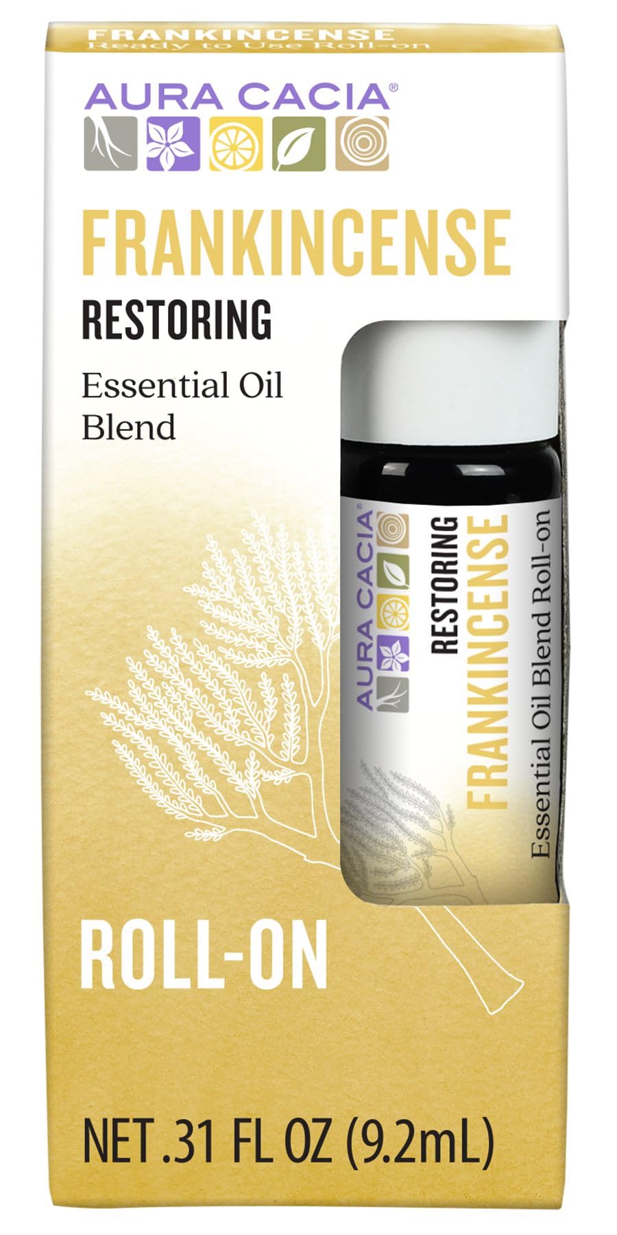 Aura Cacia Frankincense Roll-On, 9.2 ml